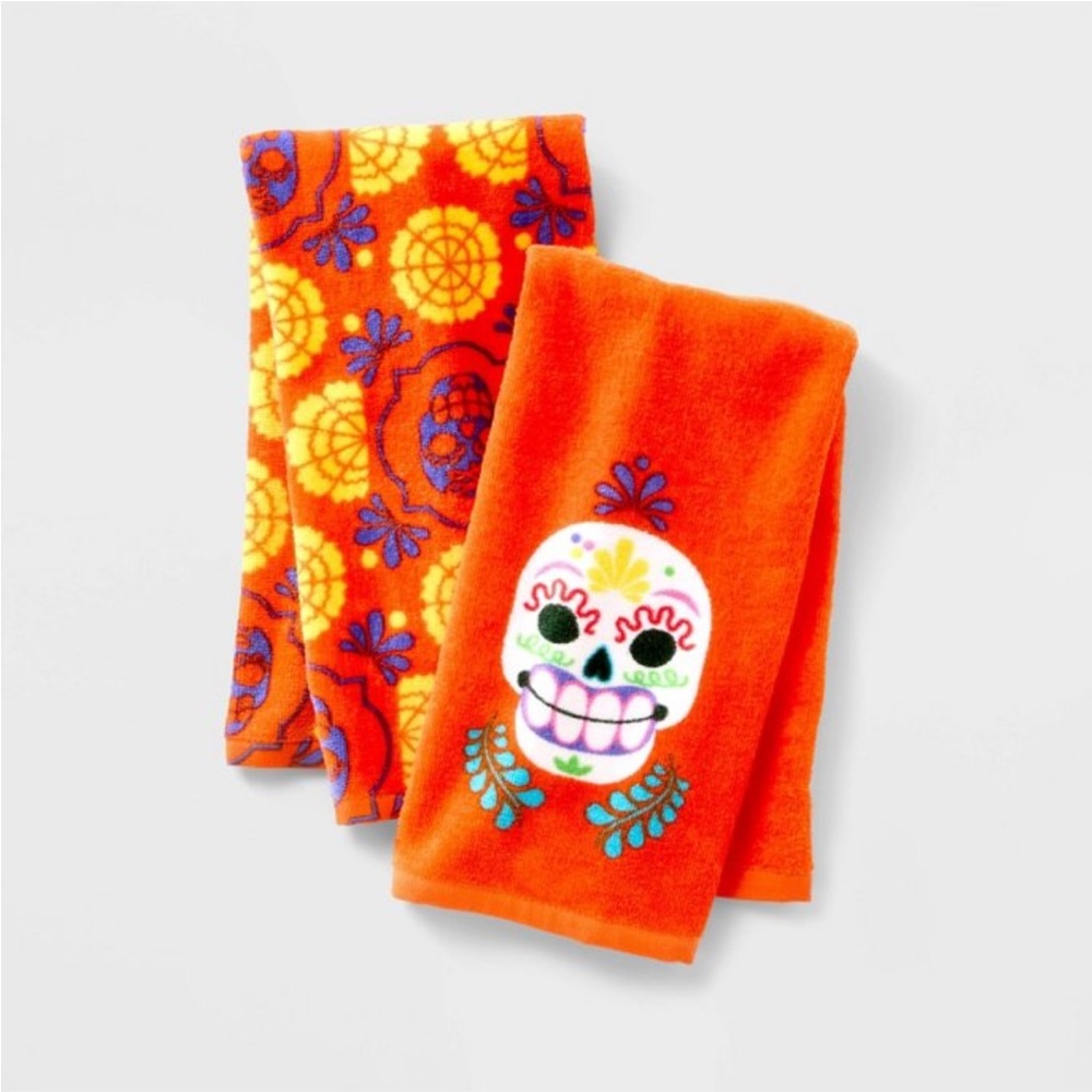 2-pack of Día de Muertos Kitchen Terry Towels
